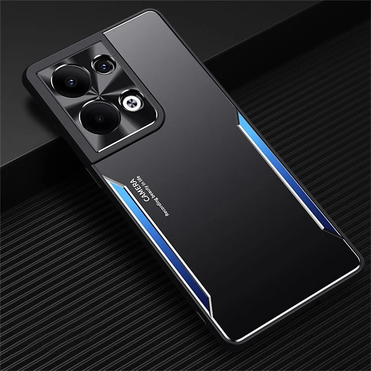 Для Oppo Reno9 Pro+ 5G Защита от падения Алюминиевый сплав + Чехол для мобильного телефона TPU Тонкая подгонка - Синий