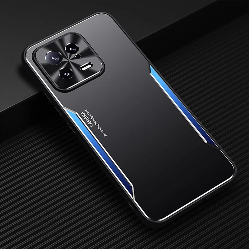 Anti-rust Aluminum Alloy TPU Phone Case for Xiaomi 13 Drop Protection Cell Phone Cover - Blue