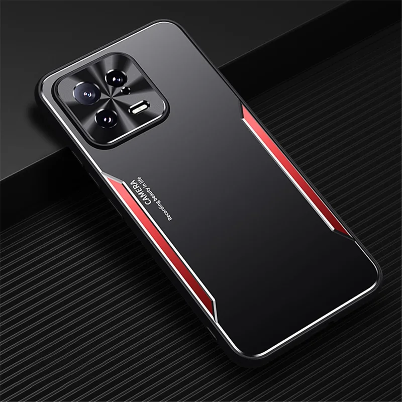 Anti-rust Aluminum Alloy TPU Phone Case for Xiaomi 13 Drop Protection Cell Phone Cover - Red