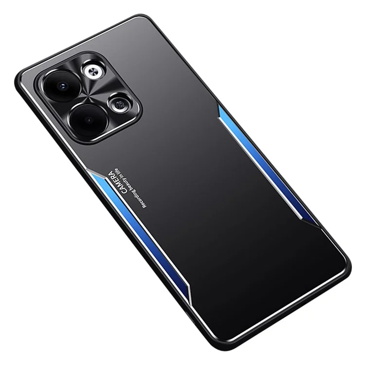 Per Oppo Reno9 Pro 5G Custodia per telefono in TPU + lega di alluminio Protezione da caduta Custodia per telefono - Blu