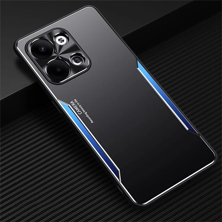 Per Oppo Reno9 Pro 5G Custodia per telefono in TPU + lega di alluminio Protezione da caduta Custodia per telefono - Blu