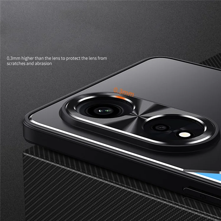 For Oppo A1 Pro 5G / A98 5G / Reno8 T 5G Raised Edge Protection Phone Case Aluminum Alloy + TPU Mobile Phone Cover - Blue