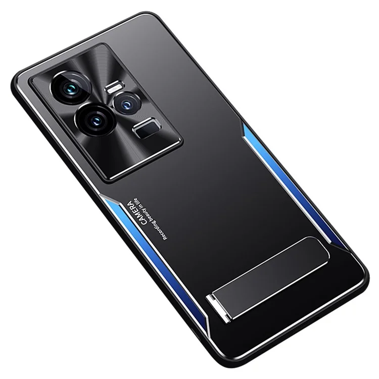 Per vivo iQOO 11 5G Cover per telefono cellulare in TPU + lega di alluminio con supporto antiscivolo - Blu