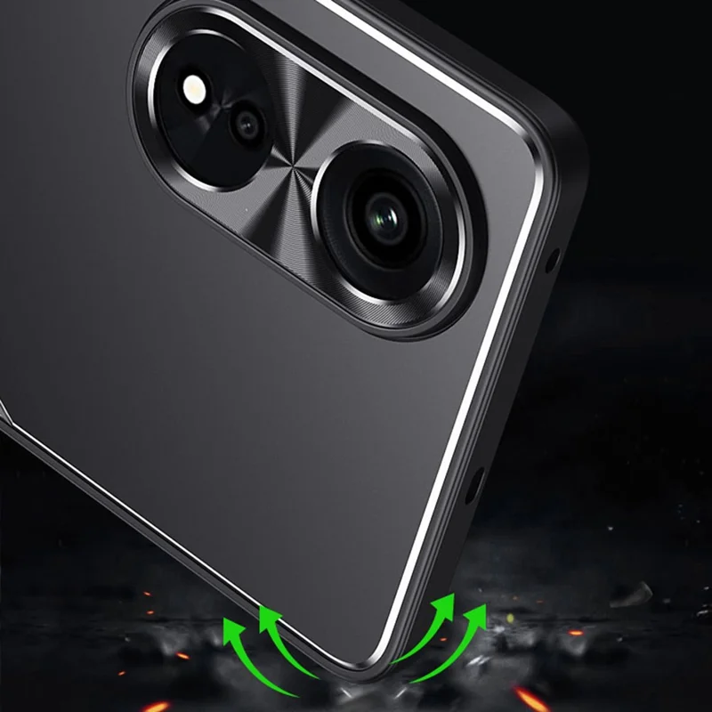For Oppo A1 Pro 5G / Reno8 T 5G / A98 5G Shockproof Phone Case TPU+Aluminium Alloy Smartphone Cover with Kickstand - Blue