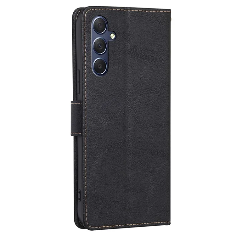 Pour Samsung Galaxy M54 / F54 5G RFID Blocking Wallet Phone Case PU Leather Stand Cover - Noir