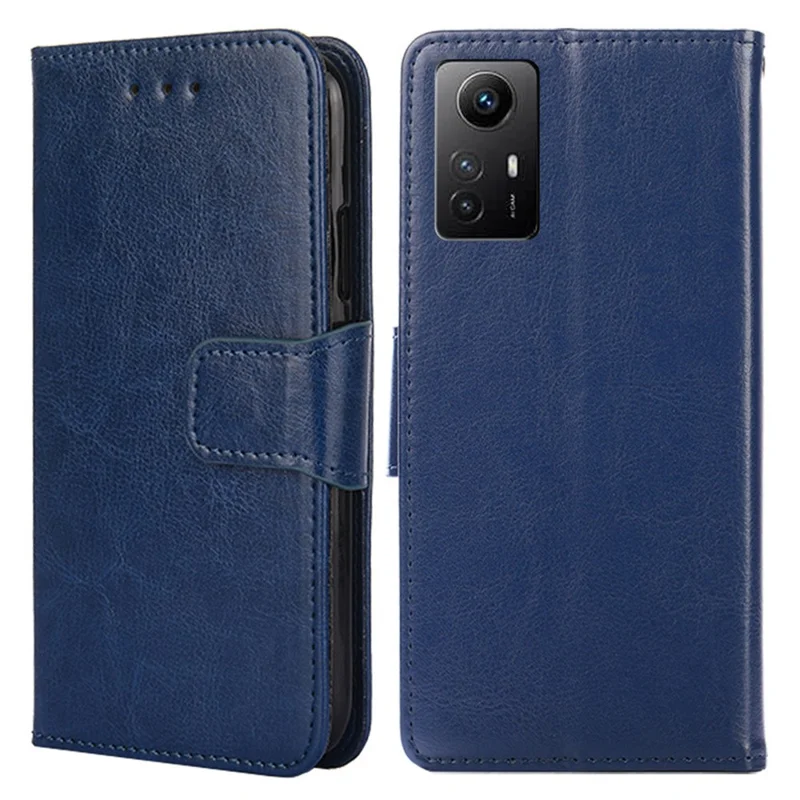 Per Xiaomi Redmi Note 12S 4G Custodia per telefono con chiusura magnetica forte Superficie goffrata in pelle PU Custodia a portafoglio con supporto - Zaffiro