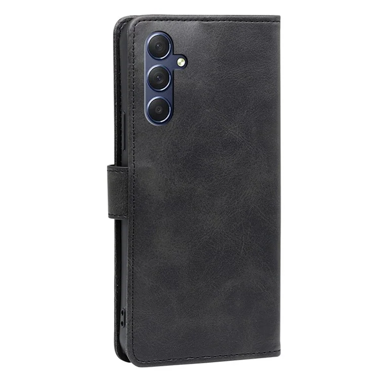 Für Samsung Galaxy M54 / F54 5G Kalbsleder-Textur-Wallet-Handyhülle PU-Leder-Ständer-Cover - Schwarz