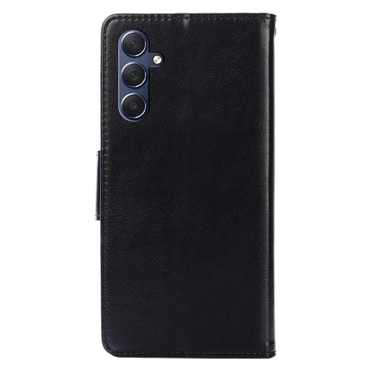 Para Samsung Galaxy M54 5G / F54 5G Capa de Telefone Texturizado Carteira Suporte Fecho Magnético Forte Cobertura de Couro PU - Preto