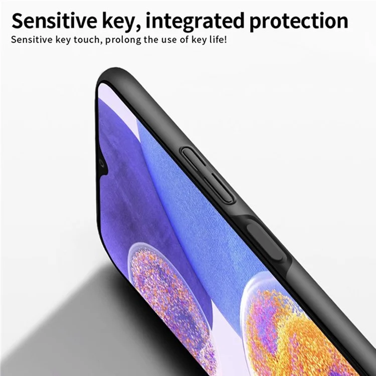 MOFI JK PC Series-1 Funda Mate para Samsung Galaxy A23 4G / A23 5G (Versión Global) , Cubierta de Teléfono Dura de PC con Correa - Negro