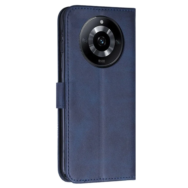 Für Realme 11 Pro 5G / 11 Pro+ 5G Smartphone Hülle PU-Leder Magnetverschluss Brieftasche Ständer Cover - Saphir