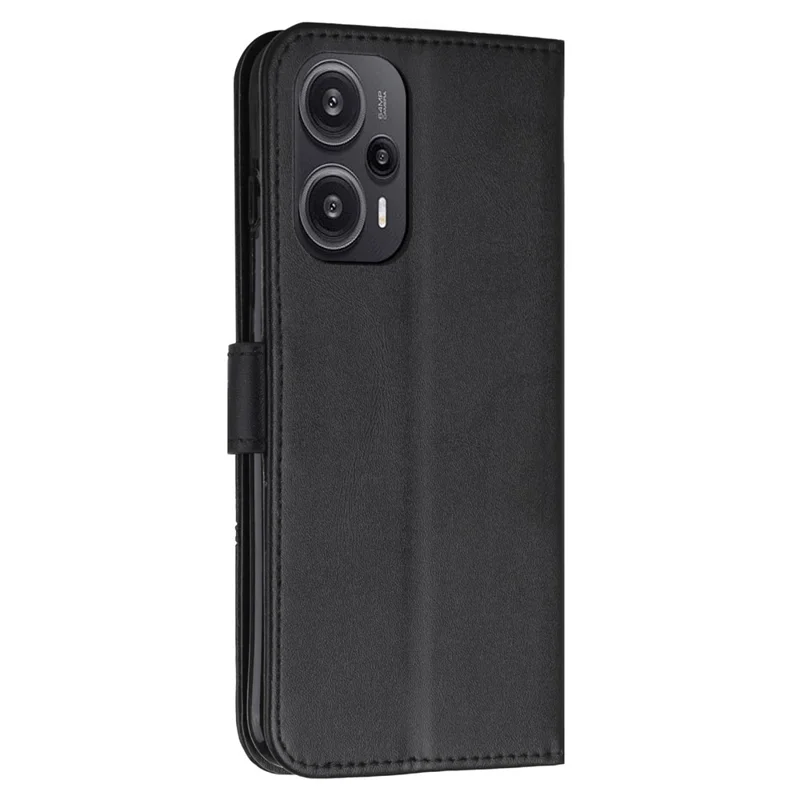 Futera skórzana z portfelem i podstawką na Xiaomi Redmi Note 12 Turbo / Poco F5 5G – Czarna