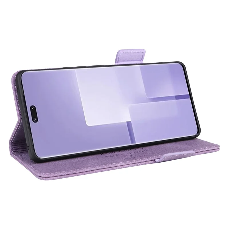 For Xiaomi Civi 3 5G Hardware Decor PU Leather Phone Case Stand Phone Wallet Cover - Purple