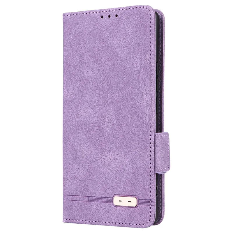 For Xiaomi Civi 3 5G Hardware Decor PU Leather Phone Case Stand Phone Wallet Cover - Purple
