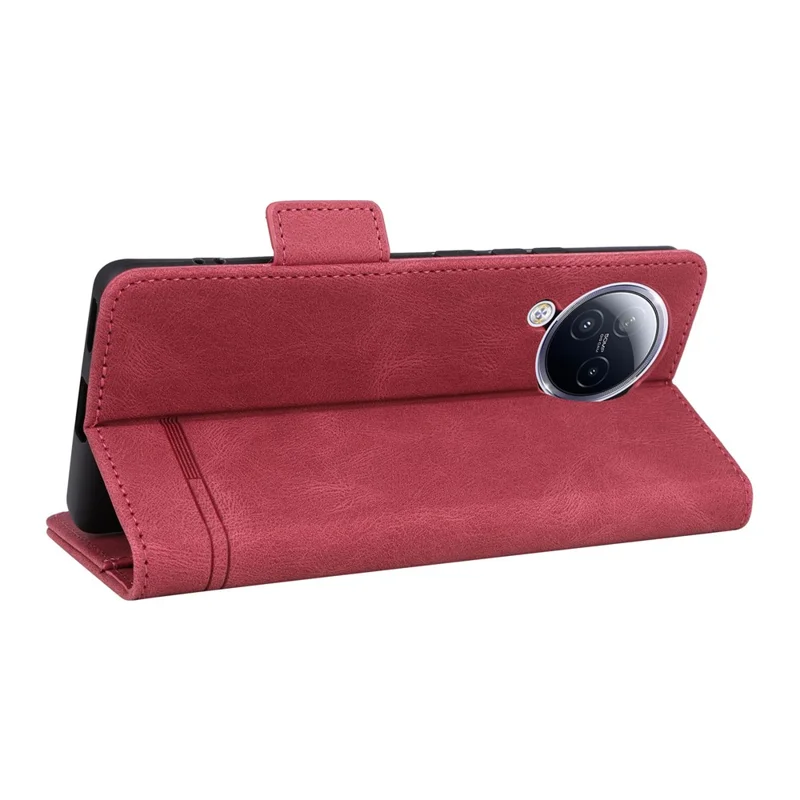 Pour Xiaomi Civi 3 5G Hardware Decor Étui de téléphone en cuir PU Support Portefeuille Couverture - Rose