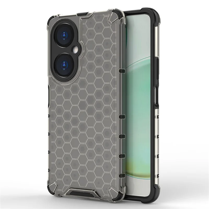For Huawei nova 11i Honeycomb Texture TPU+PC Cover Drop-proof Phone Case - Black