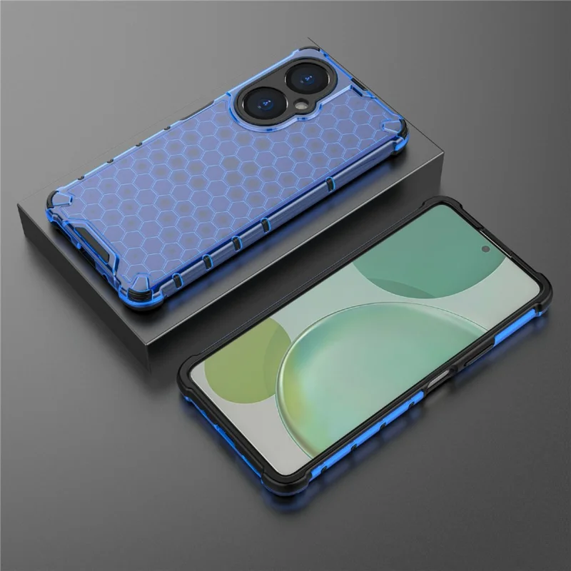 For Huawei nova 11i Honeycomb Texture TPU+PC Cover Drop-proof Phone Case - Blue