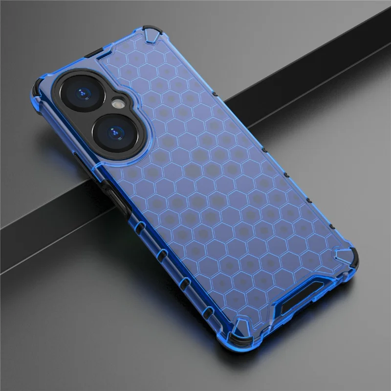 For Huawei nova 11i Honeycomb Texture TPU+PC Cover Drop-proof Phone Case - Blue
