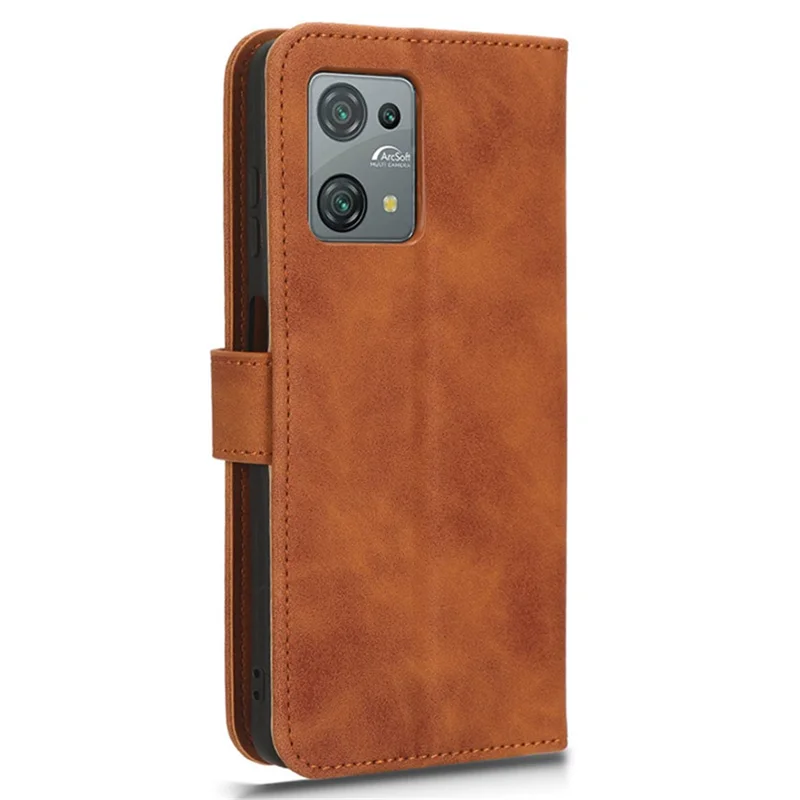 For Blackview Oscal C30 Skin-touch PU Leather Wallet Case Full Protection Stand Phone Cover - Brown