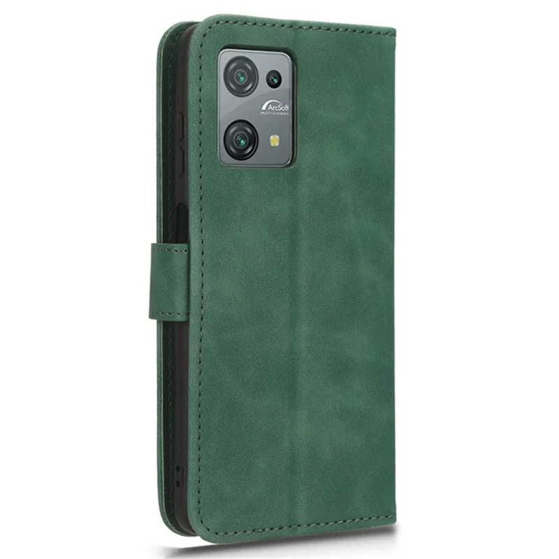 For Blackview Oscal C30 Skin-touch PU Leather Wallet Case Full Protection Stand Phone Cover - Green