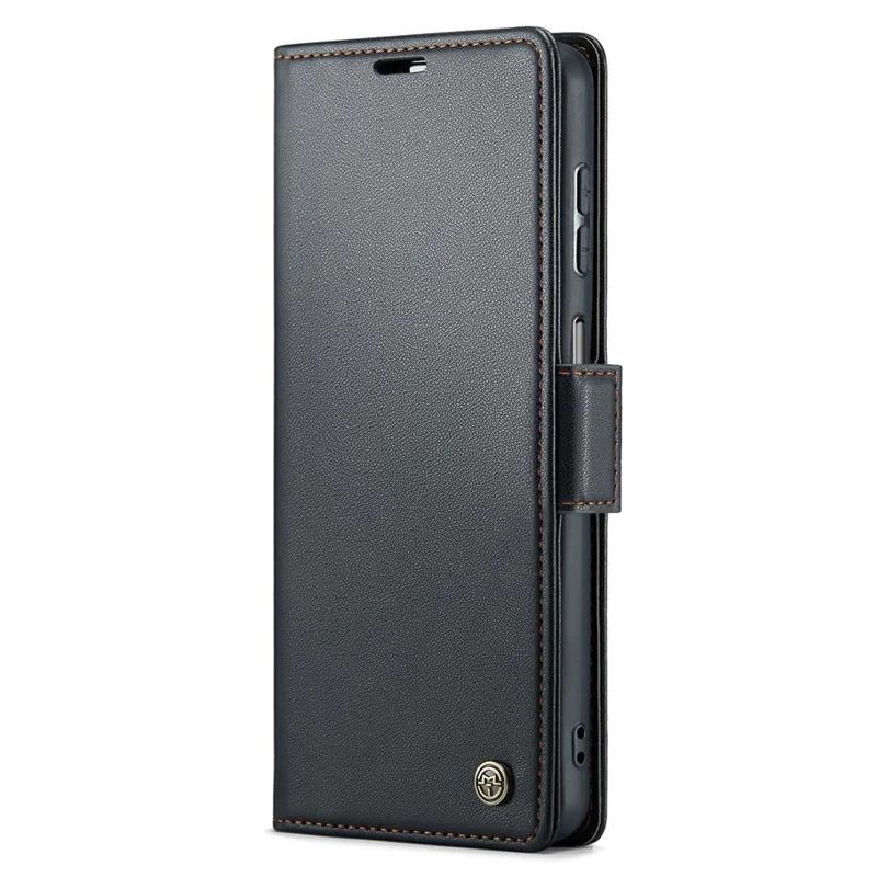 CASEME 023 Series Para Samsung Galaxy A13 4G / 5G / A04s 4G / A04 4G / M13 5G Carteira Caso RFID Bloqueando Capa de Couro Stand de Telefone - Preto