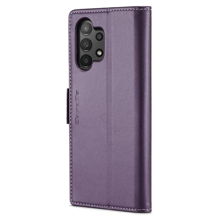 For Samsung Galaxy A13 4G / 5G / A04s 4G / A04 4G / M13 5G Leather Case CASEME 023 RFID Blocking 3 Card Slot Mobile Cover - Purple