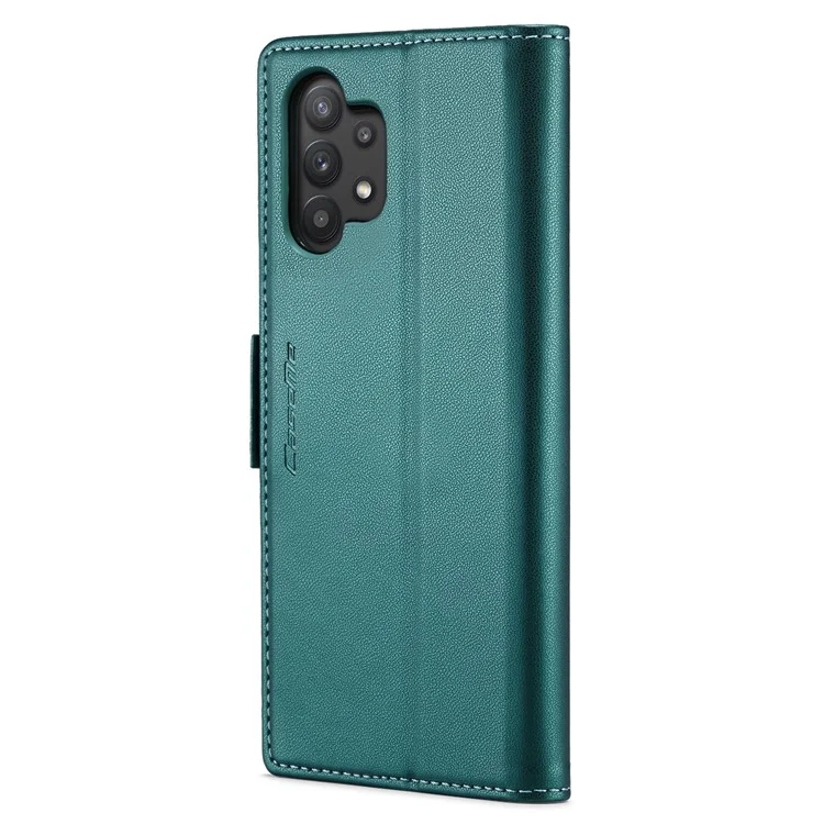 CASEME 023 Série pour Samsung Galaxy A32 5G / M32 5G Portefeuille de protection RFID Étui en cuir PU Support pour téléphone - Vert