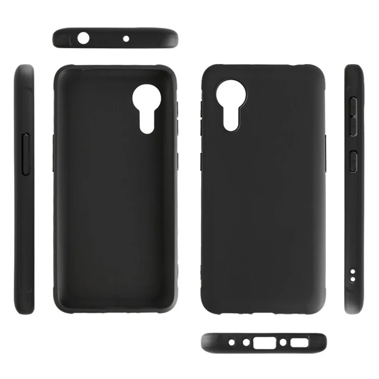 Coque de téléphone en TPU pour Samsung Galaxy Xcover 5 Étui de protection antichoc Housse mate et fine - Noir