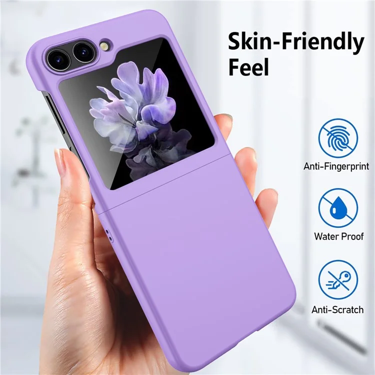 Pour Samsung Galaxy Z Flip5 5G Ultra Thin Hard PC Phone Case Rubberized Protective Cover - Noir