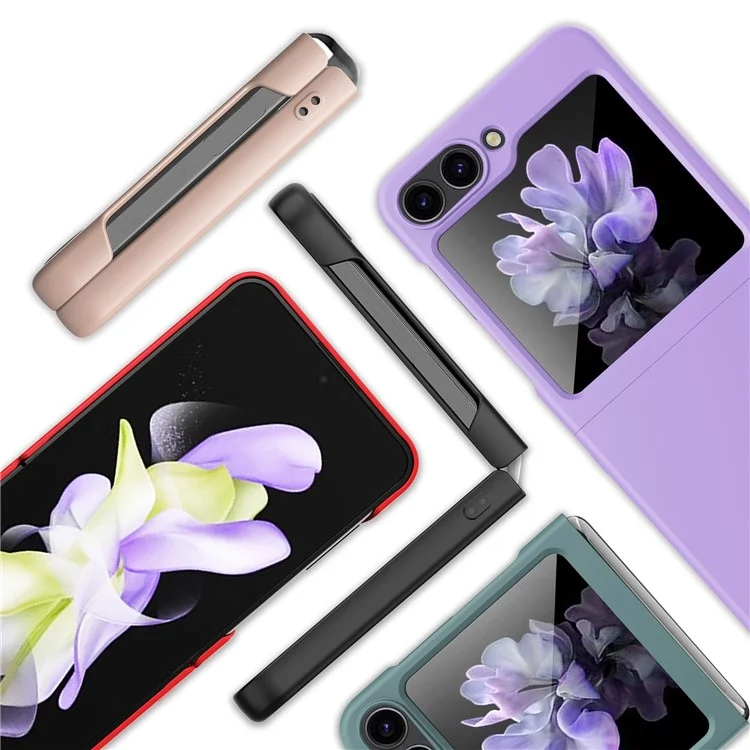 Pour Samsung Galaxy Z Flip5 5G Ultra Thin Hard PC Phone Case Rubberized Protective Cover - Noir