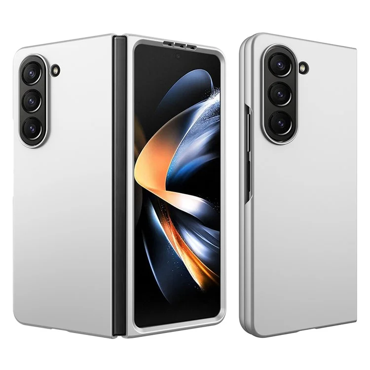 Для Samsung Galaxy Z Fold5 5G Slim PC Phone Case Rubberized Anti-Scratch Shockproof Cover - White