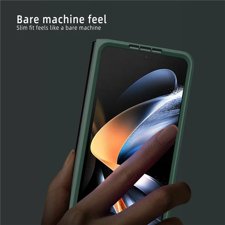 Для Samsung Galaxy Z Fold5 5G Slim PC Phone Case Rubberized Anti-Scratch Shockproof Cover - White