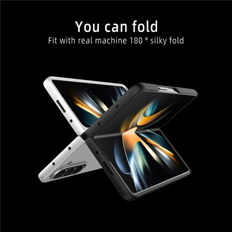 Для Samsung Galaxy Z Fold5 5G Slim PC Phone Case Rubberized Anti-Scratch Shockproof Cover - White