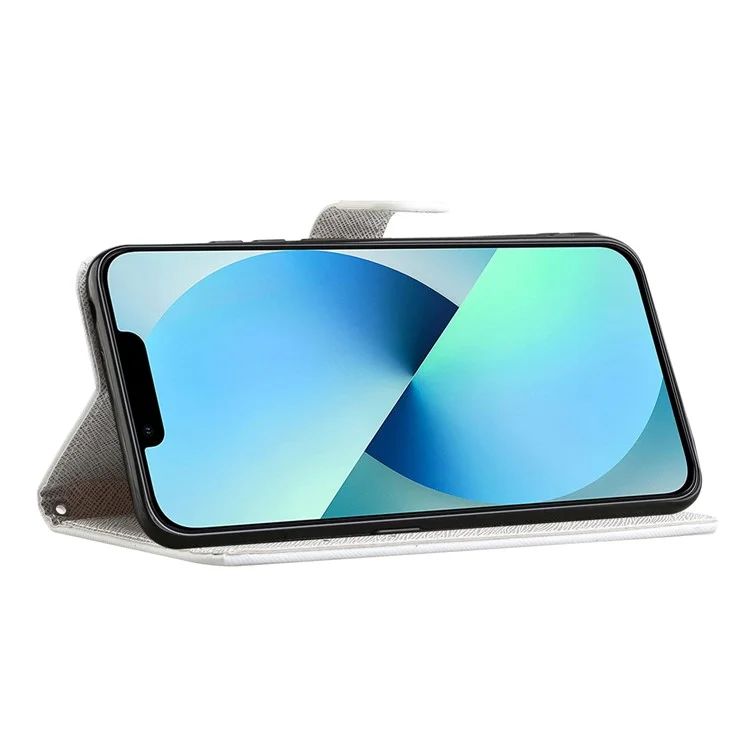 Para iPhone 15 Pro Max Wallet Case PU Leather 3D Pattern Printing Stand Phone Cover - Dragonflies