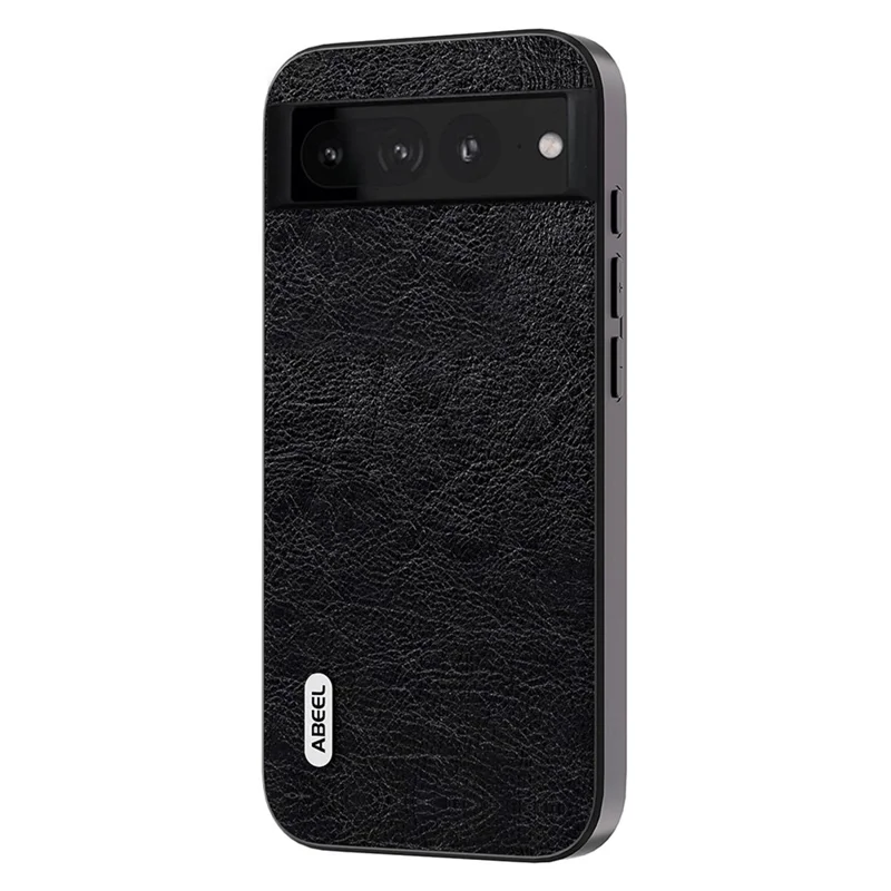 ABEEL For Google Pixel 8 Pro Shockproof Case Litchi Texture Retro PU Leather Coated TPU+PC Phone Cover - Black