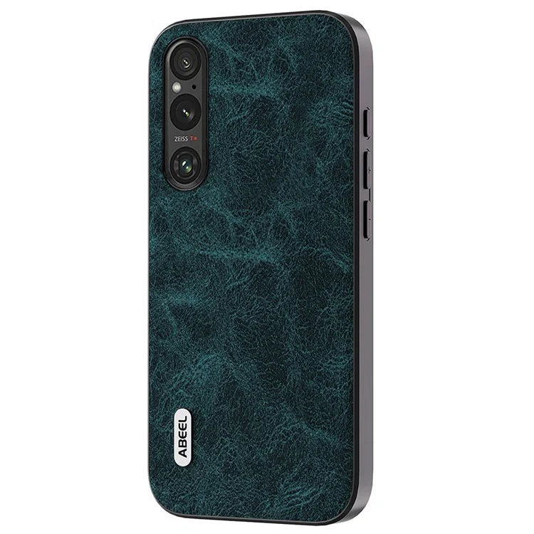 ABEEL Rückenprotektor für Sony Xperia 1 IV 5G, PU-Leder+PC+TPU, Litchi-Textur, kratzsicher - Blau