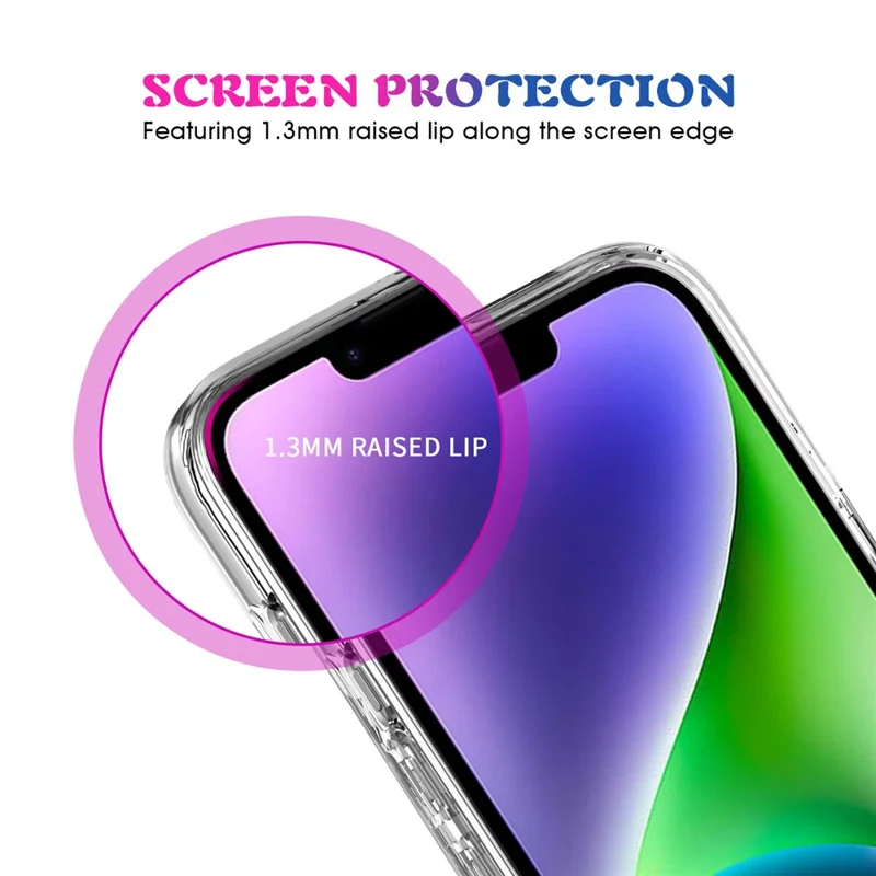 For iPhone 15 Plus Clear Phone Cover Compatible with MagSafe Drop Resistant TPU+PC Case