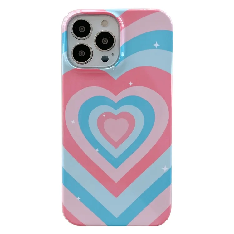Pour iPhone 14 Pro Glossy Pattern Printing Phone Case Hard PC Drop-proof Cover - Style A