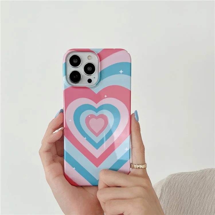 Pour iPhone 14 Pro Glossy Pattern Printing Phone Case Hard PC Drop-proof Cover - Style A