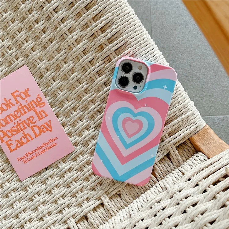 Pour iPhone 14 Pro Glossy Pattern Printing Phone Case Hard PC Drop-proof Cover - Style A