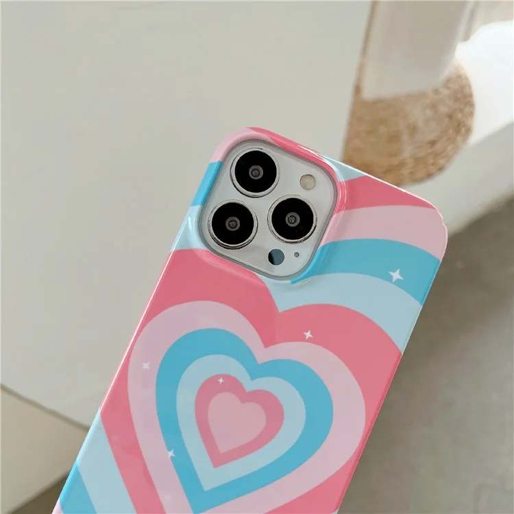 Pour iPhone 14 Pro Glossy Pattern Printing Phone Case Hard PC Drop-proof Cover - Style A