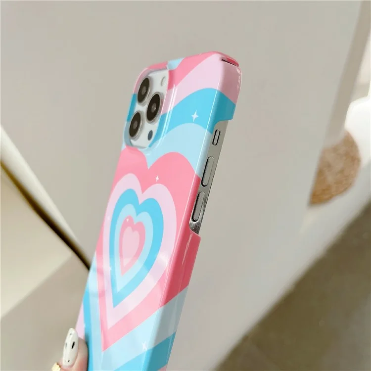 Pour iPhone 14 Pro Glossy Pattern Printing Phone Case Hard PC Drop-proof Cover - Style A