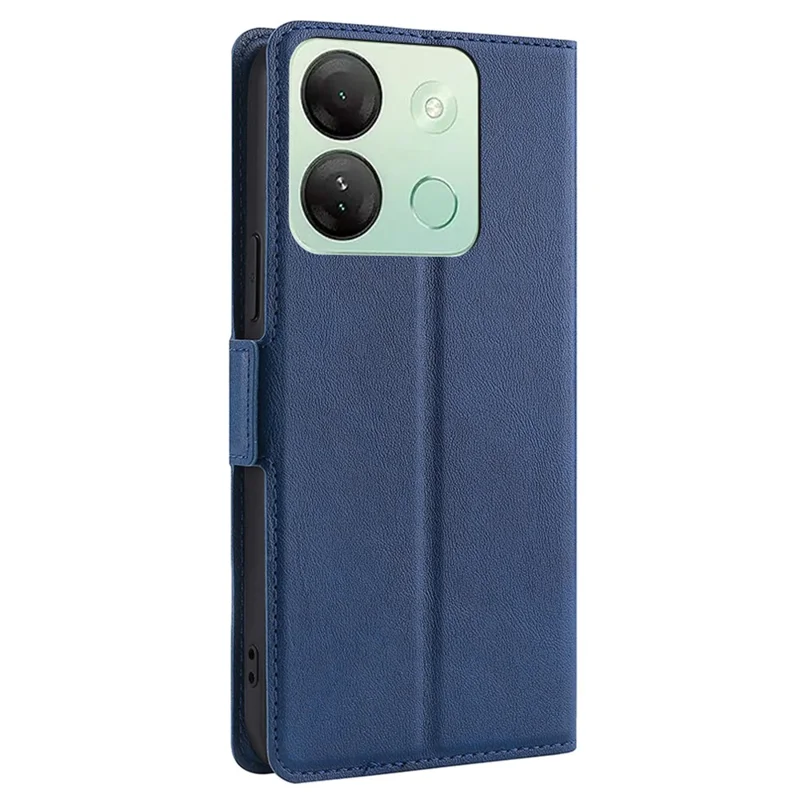 Stand Phone Cover for Infinix Smart 7 HD 4G PU Leather Card Holder Anti-Drop Case - Blue