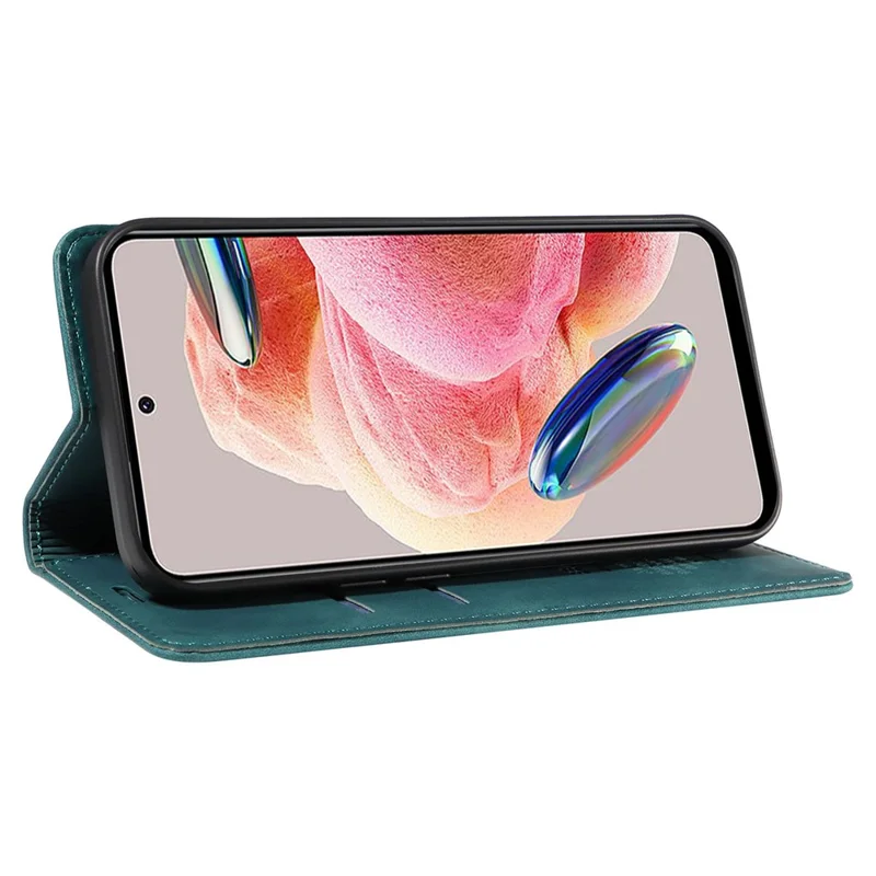 BETOPNICE 003 Бумажник-чехол из кожи для Xiaomi Redmi Note 12 4G с блокировкой RFID - зеленый