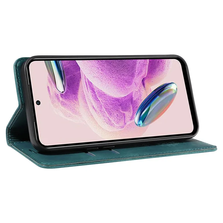 BETOPNICE 003 Stand Cover pour Xiaomi Redmi Note 12S 4G Étui Portefeuille en Cuir Bloquant RFID - Vert