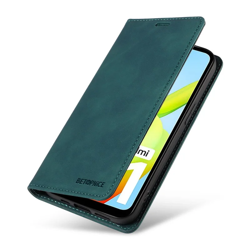 BETOPNICE 003 Per Xiaomi Redmi A1 4G / A2 4G Custodia Portafoglio RFID Blocking Custodia in Pelle con Supporto - Verde