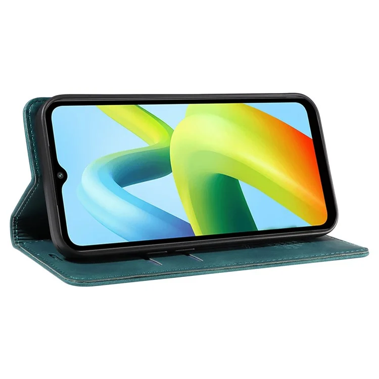 BETOPNICE 003 Para Xiaomi Redmi A1+ 4G / A2+ 4G / Poco C50 4G / Poco C51 4G Carteira de Telefone de Couro com Bloqueio RFID (com Orifício para Impressão Digital) - Verde