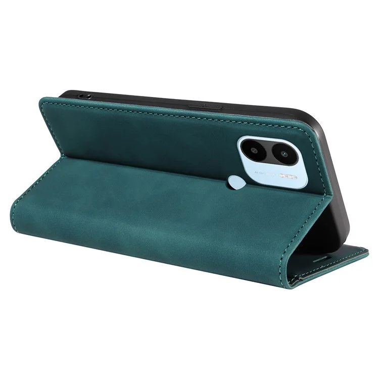 BETOPNICE 003 Para Xiaomi Redmi A1+ 4G / A2+ 4G / Poco C50 4G / Poco C51 4G Carteira de Telefone de Couro com Bloqueio RFID (com Orifício para Impressão Digital) - Verde