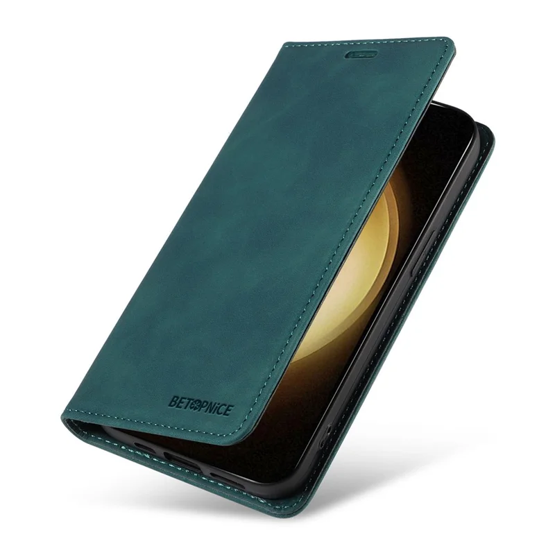 Étui téléphonique BETOPNICE 003 pour Samsung Galaxy S23 RFID Blocking Wallet Leather Stand Shockproof Case - Vert