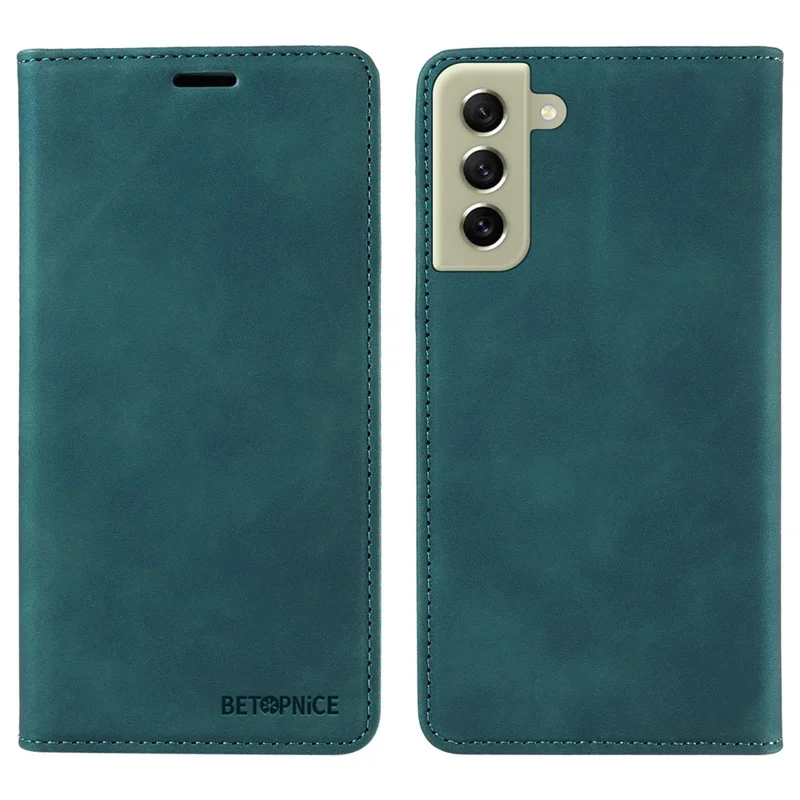 BETOPNICE 003 Anti-scratch Cover for Samsung Galaxy S22 5G RFID Blocking Phone Wallet Leather Stand Case - Green