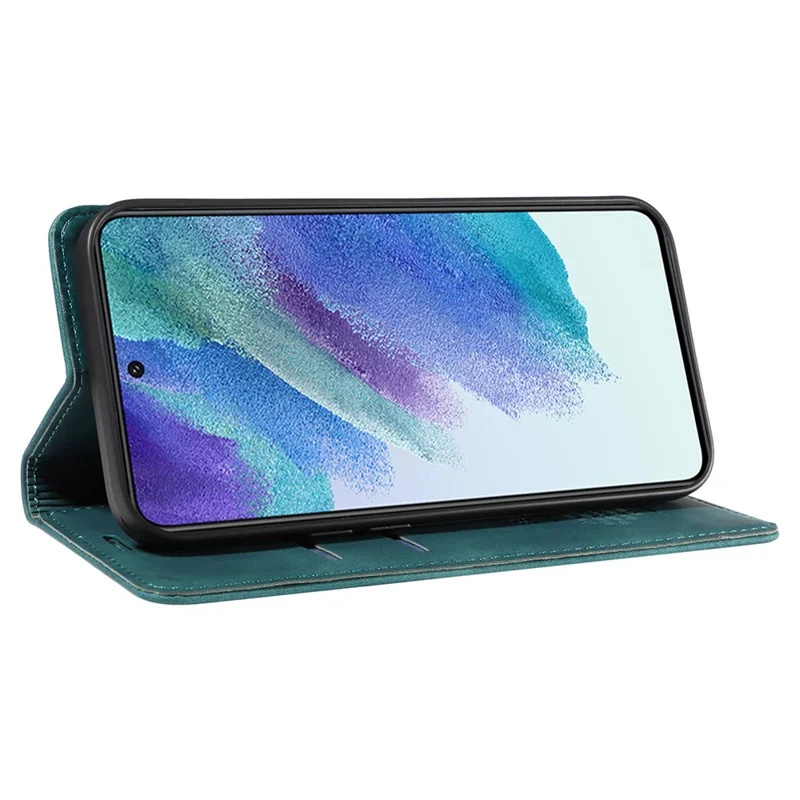 BETOPNICE 003 Anti-scratch Cover for Samsung Galaxy S22 5G RFID Blocking Phone Wallet Leather Stand Case - Green